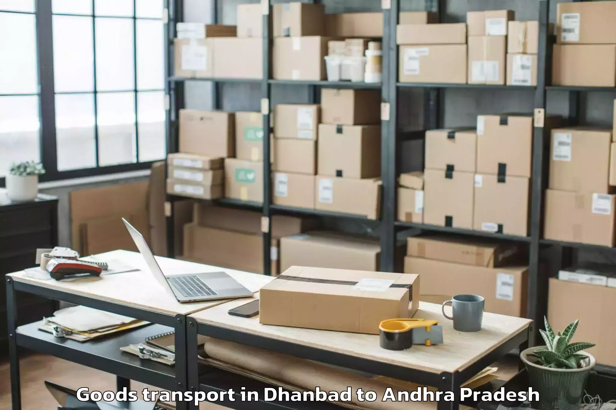 Expert Dhanbad to Seetharamapuram Goods Transport